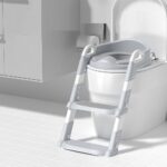 Silver - Baby Potty Seat with Ladder - Image 3
