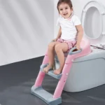 Pink - Baby Potty Seat with Ladder - Image 3