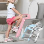 Pink - Baby Potty Seat with Ladder - Image 2