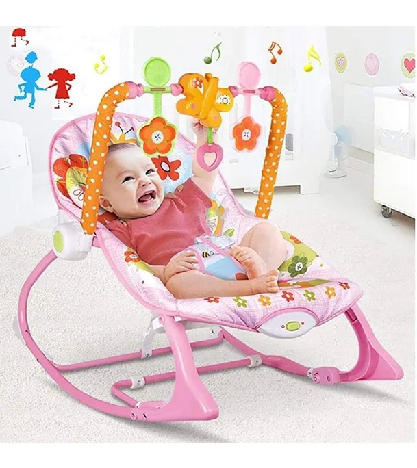0530481_baby-infant-to-toddler-rocker-bouncer Baby Musical Rocking Chair With Toy Bar & Vibration - Image 2