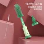 Silicone 3-in-1 Removable Brush Multi-Purpose Cleaning Brush for Bottles Nipples and Straws Deep Cleaning - Image 2