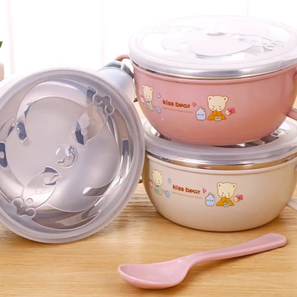 60aacb04a7fe64e2d8370009fb699699 Baby Feeding Kiss Bear Baby Feeding Bowl Set - Image 3
