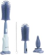 Silicone 3-in-1 Removable Brush Multi-Purpose Cleaning Brush for Bottles Nipples and Straws Deep Cleaning