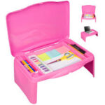 Pink- Portable Folding Multi Utility Compact Table Bag Cum Desk - Image 2