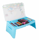 Blue- Portable Folding Multi Utility Compact Table Bag Cum Desk