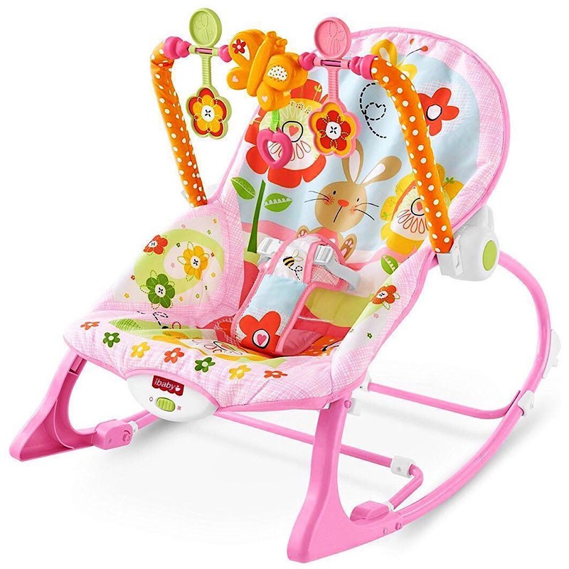ibaby_infant_bouncer_rocker_1 Baby Musical Rocking Chair With Toy Bar & Vibration - Image 1