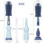 Silicone 3-in-1 Removable Brush Multi-Purpose Cleaning Brush for Bottles Nipples and Straws Deep Cleaning - Image 3