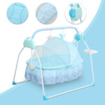 Electric Auto-Swing Baby Crib Cradle Infant Music Basket Sleeping Bed +Bluetooth